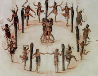 Índios dançando